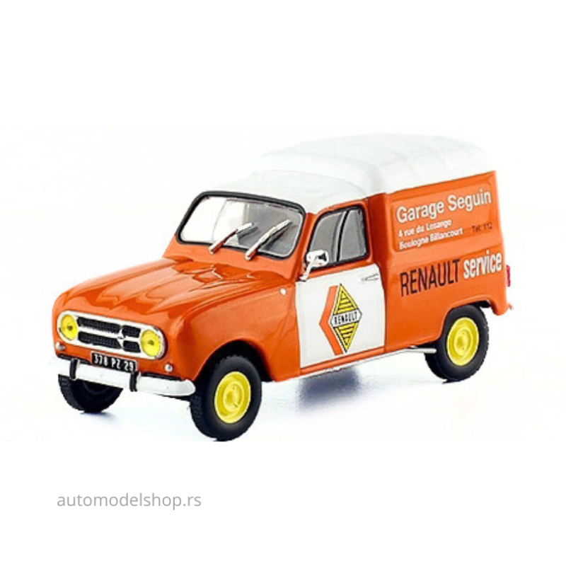 Renault 4 Fourgonnette Renault Service - Orange/White