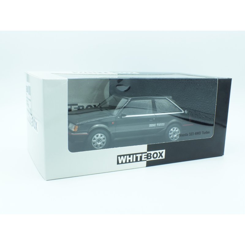 WhiteBox 1:24 Mazda 323 4WD Turbo 1989 Noire - Miniature Diecast WB124222