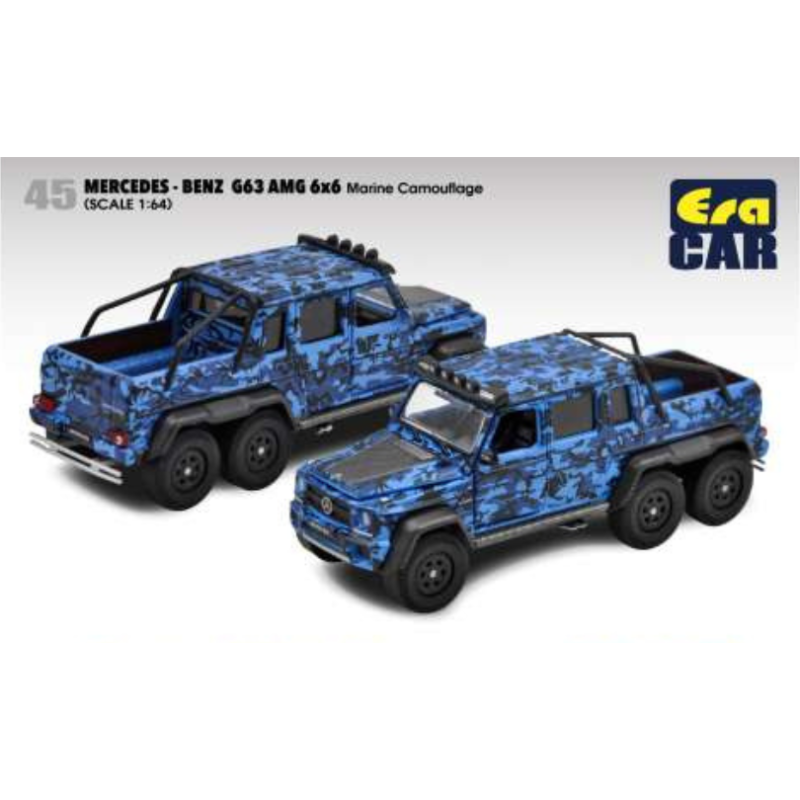 Mercedes Benz G63 AMG 6X6 Flame Camouflage, marine blue