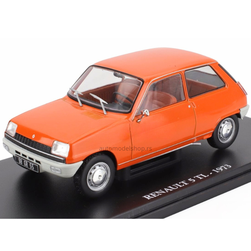 RENAULT 5 TL Orange 1973 OŠTEĆENA VITRINA