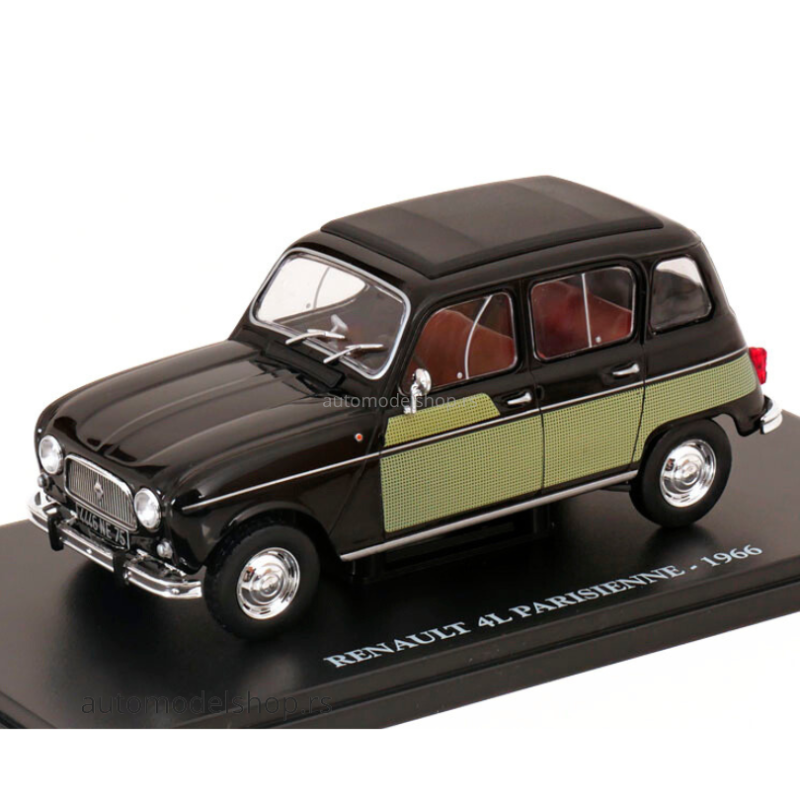 1/24 1966 renault 4l parisienne, black with green.