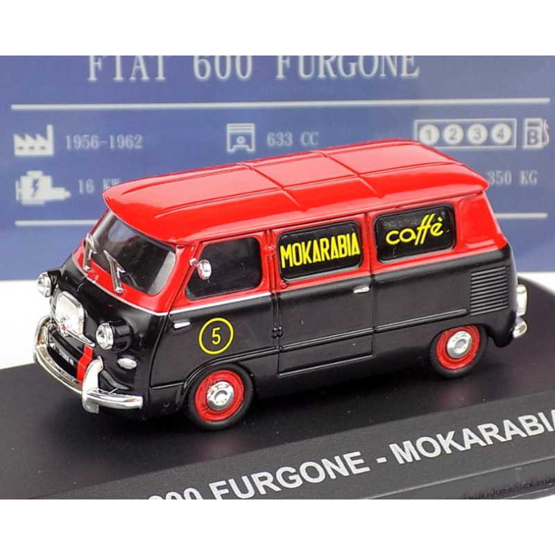  Fiat 600 Van *Mokarabia Caffe* Red/Black 1958