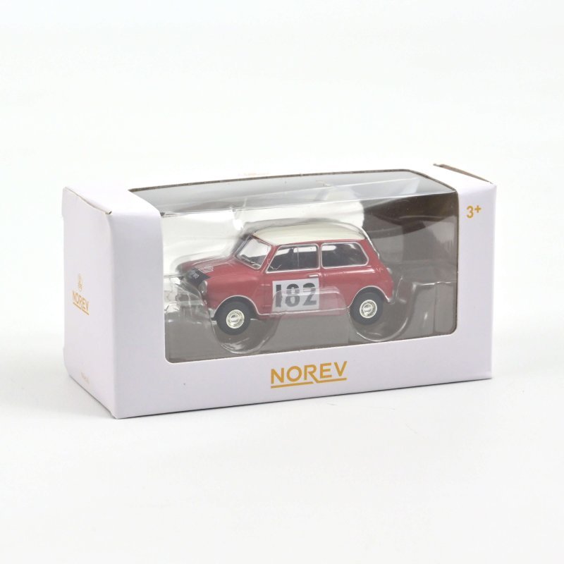 Mini Cooper S 1964 Tartan Red with Racing Number 182