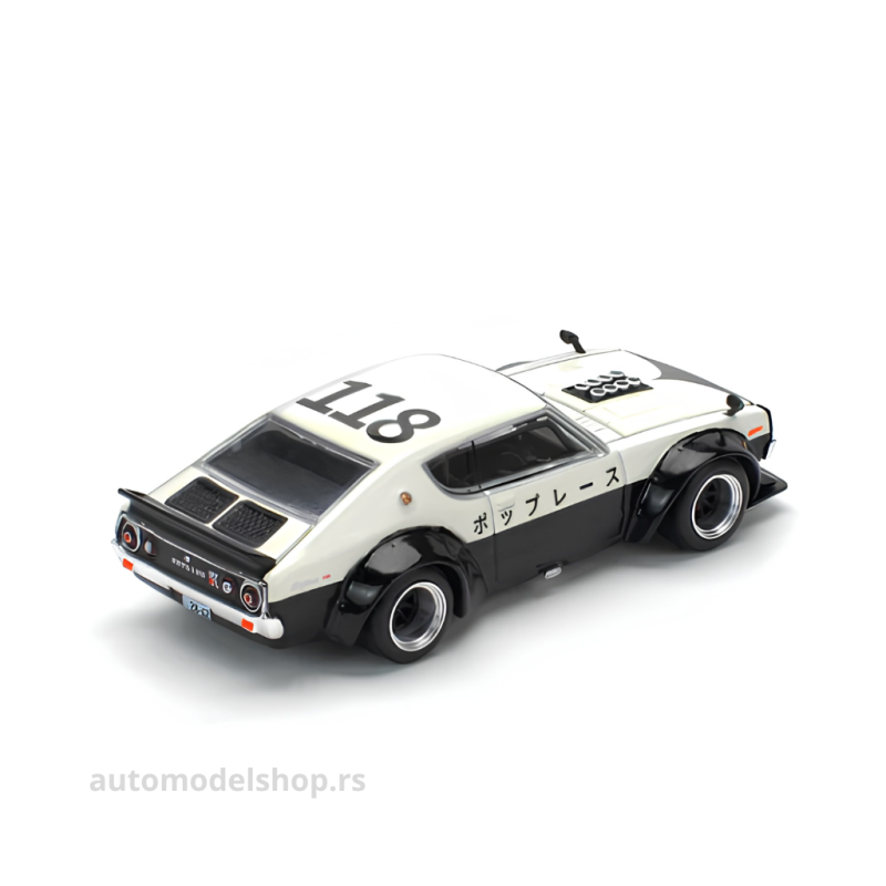 Nissan Skyline GT-R V8 Drift KPGC110 Kenmeri - NPA Style - Black/White