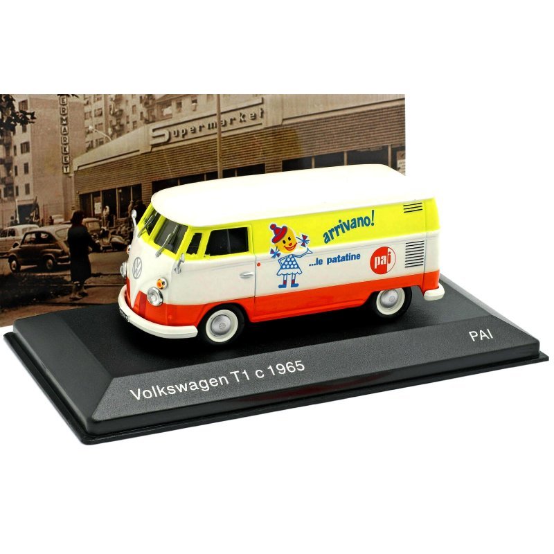  Volkswagen T1c bus, white/orange/yellow 1965