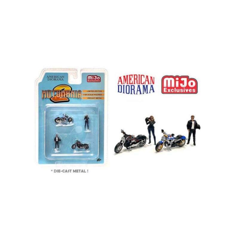 Moto Mania Figure set including 2 1/64 bikes