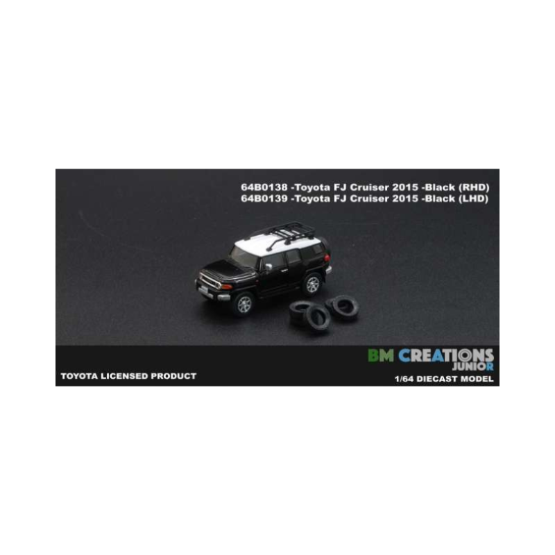 Toyota FJ Cruiser right hand drive, black with white roof 2015