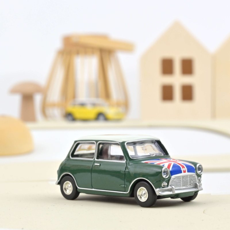 Mini Cooper S - Almond Green and Flag on Bonnet - 1964 