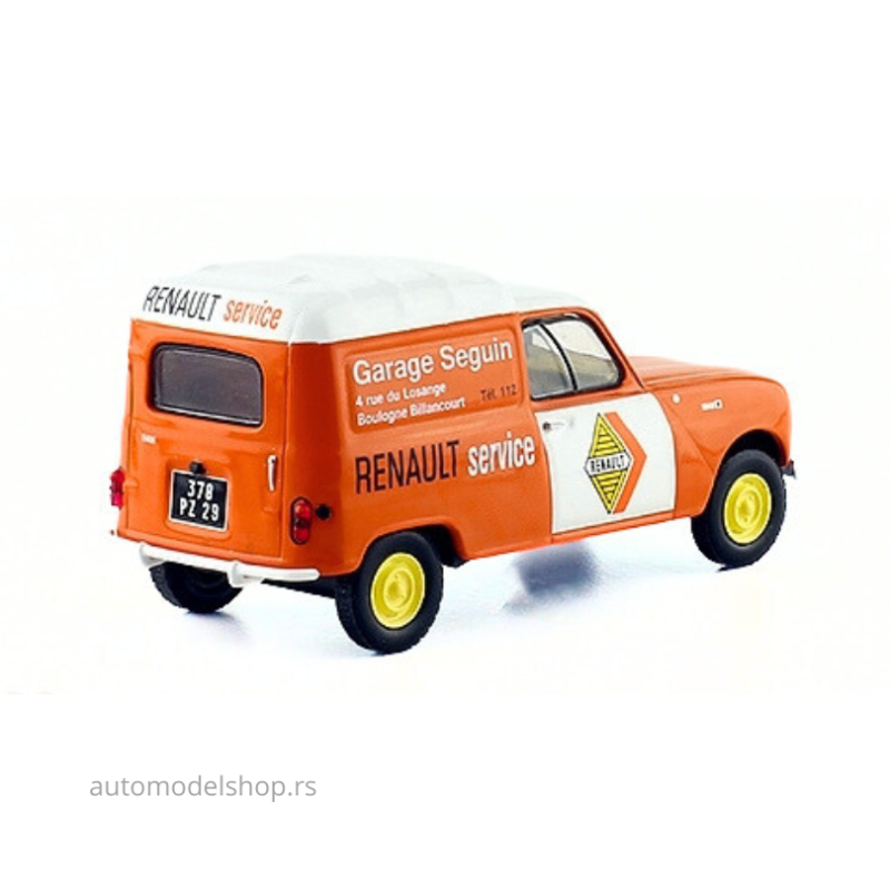 Renault 4 Fourgonnette Renault Service - Orange/White