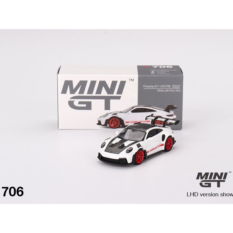 Porsche 911 (992) GT3 RS Weissach Package White with Pyro Red 2023