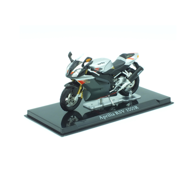 1/24 aprilia rsv 1000r, silver/black