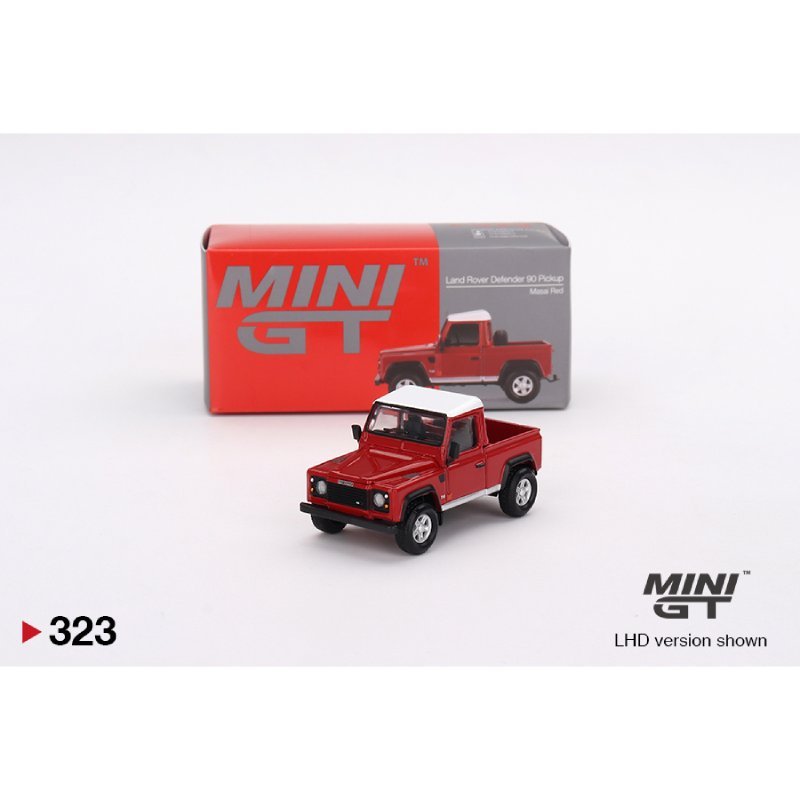 Land Rover Defender 90 Pick-up, masai red/white roof