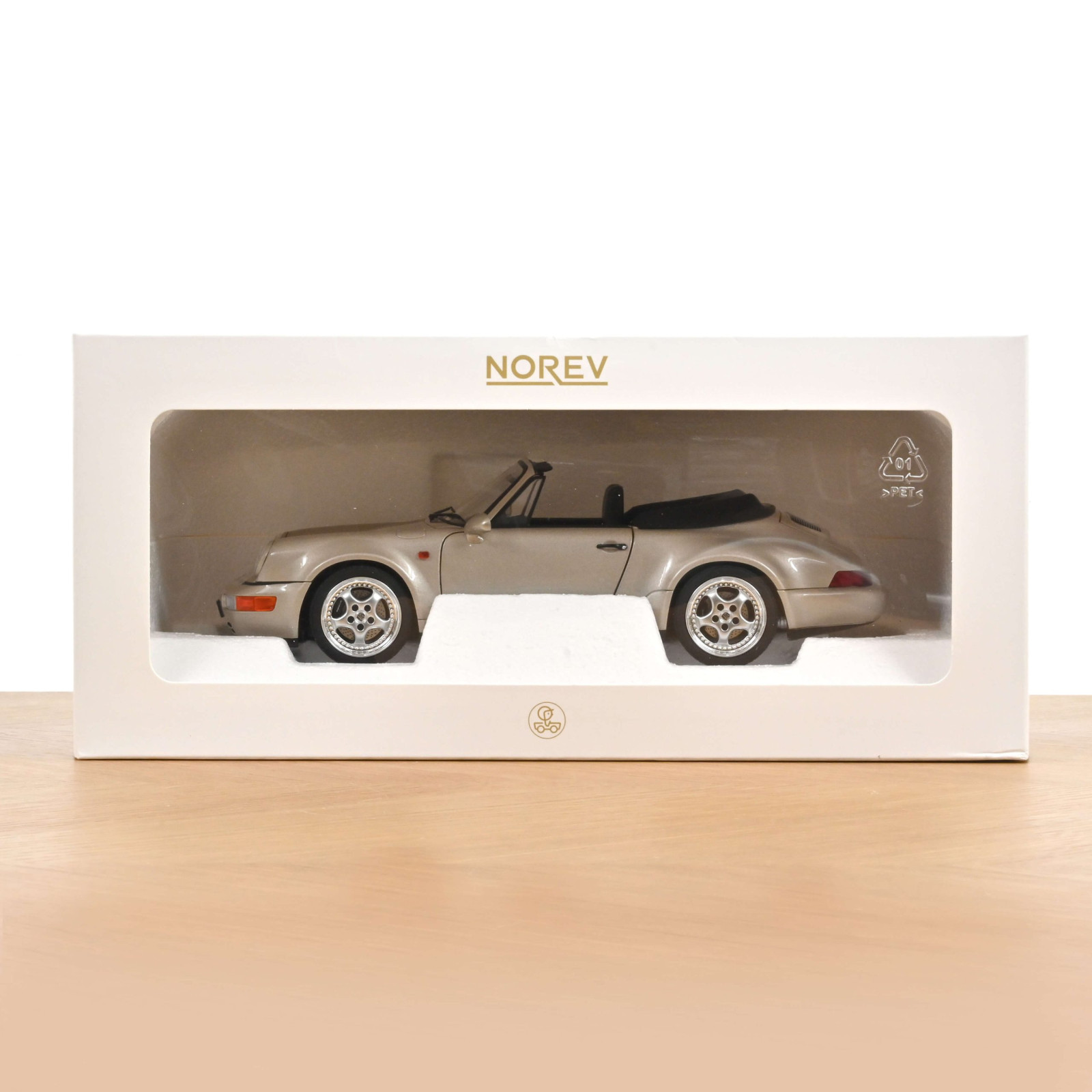 Porsche 911 Turbo Look Cabriolet - Zermatt Silver Metallic - 1992