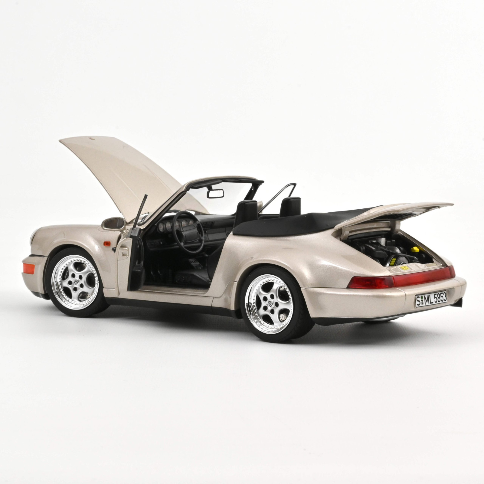 Porsche 911 Turbo Look Cabriolet - Zermatt Silver Metallic - 1992