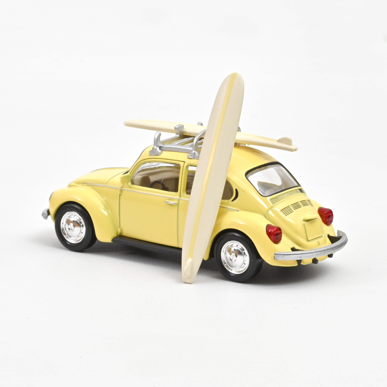 VW Beetle 1303 - Pastel Yellow with Surfboards - 1973