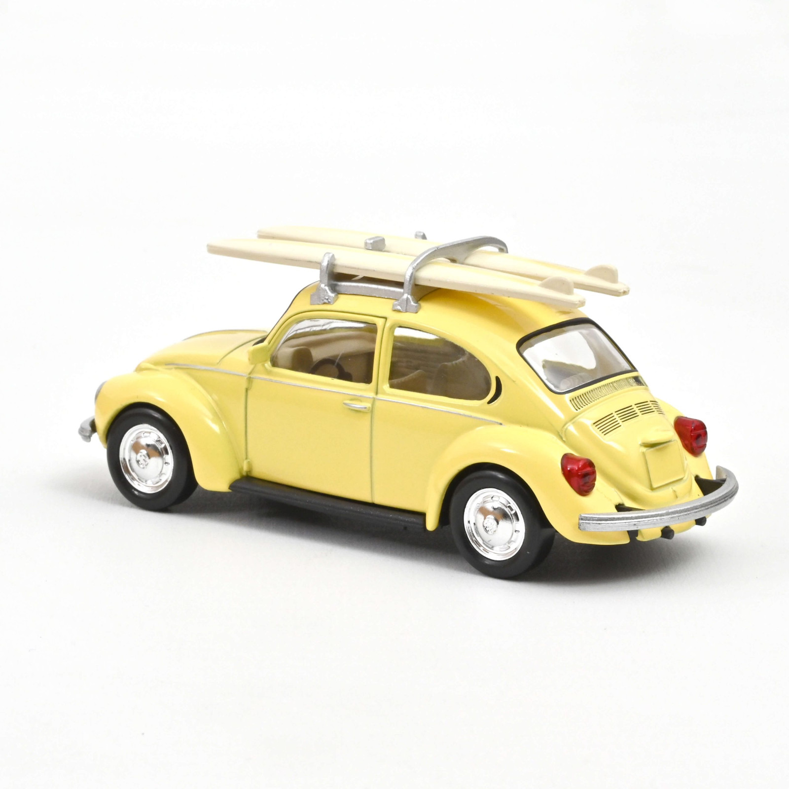 VW Beetle 1303 - Pastel Yellow with Surfboards - 1973